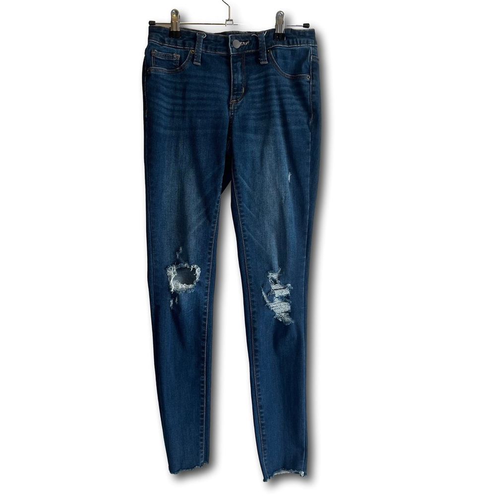 Universal Thread Mid Rise Jegging Jeans Woman Size 0/25R Distressed Denim Pants